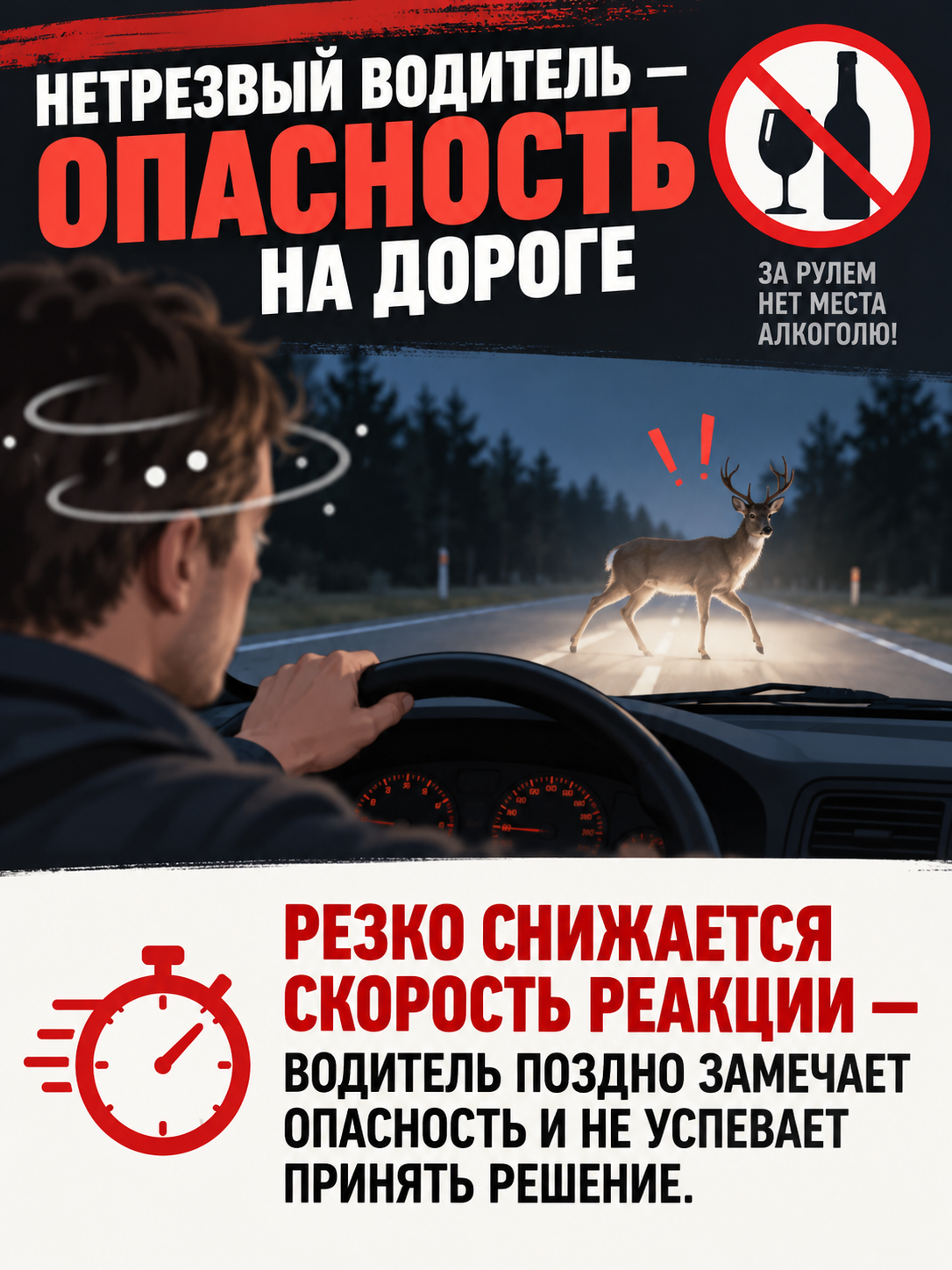 Главные опасности управления автомобилем в нетрезвом состоянии