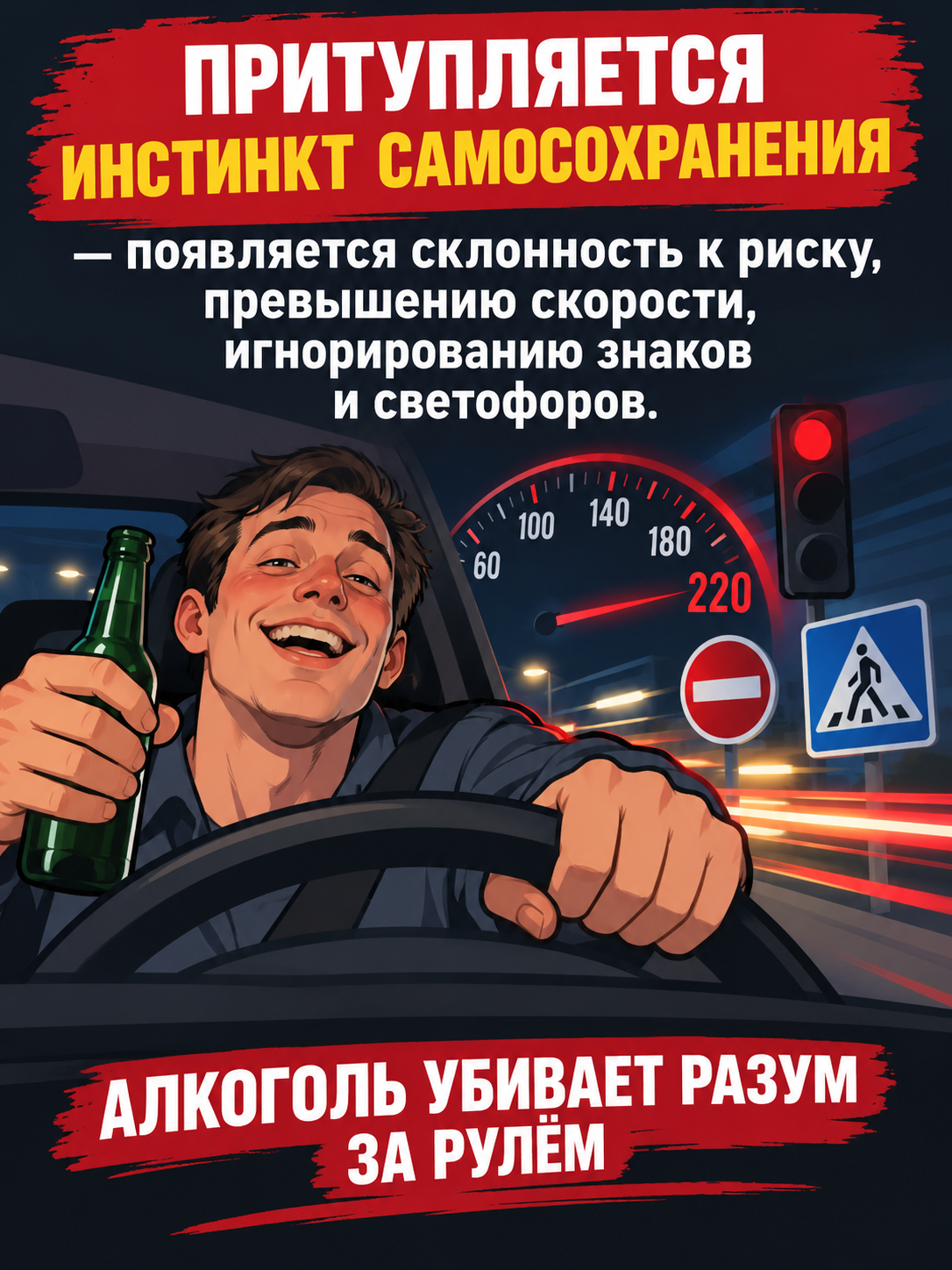 Главные опасности управления автомобилем в нетрезвом состоянии
