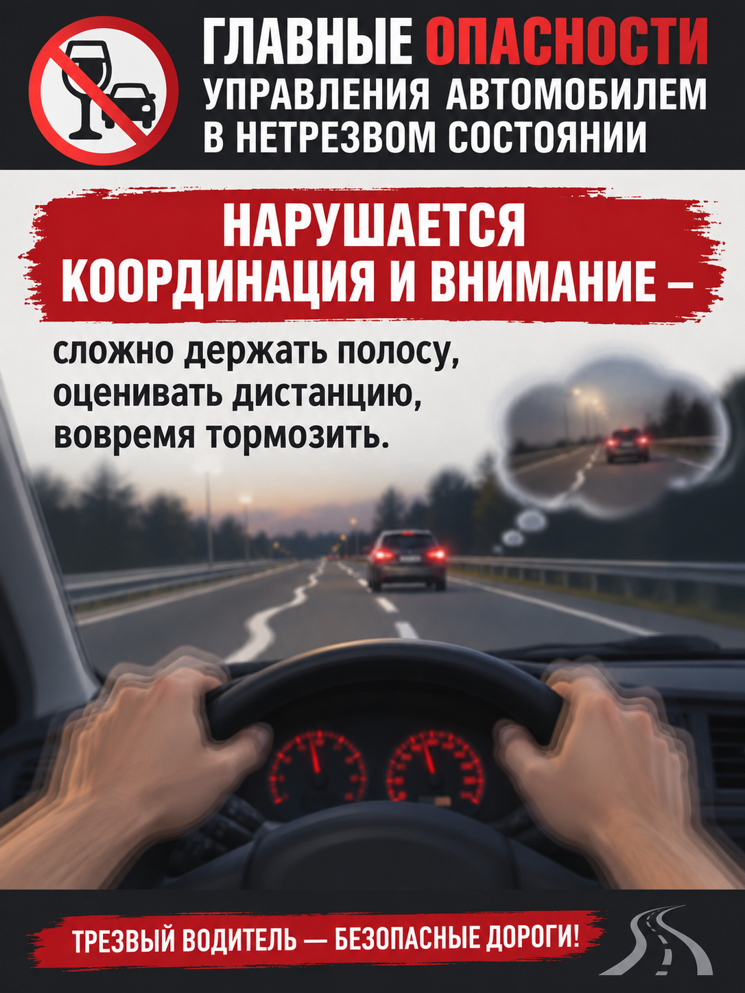 Главные опасности управления автомобилем в нетрезвом состоянии
