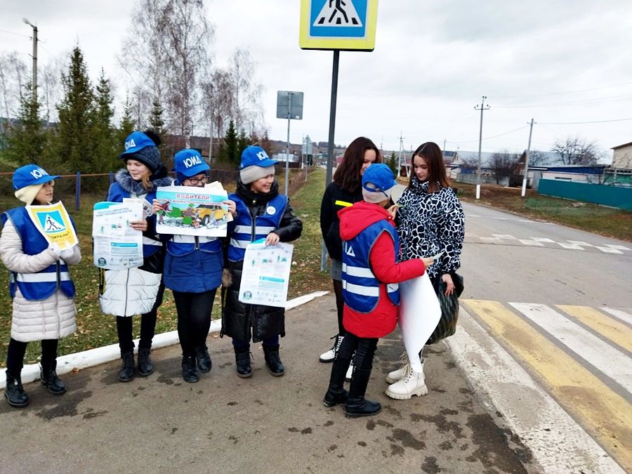 Отряд ЮИД Пелевской школы провел акцию «Пешеход»