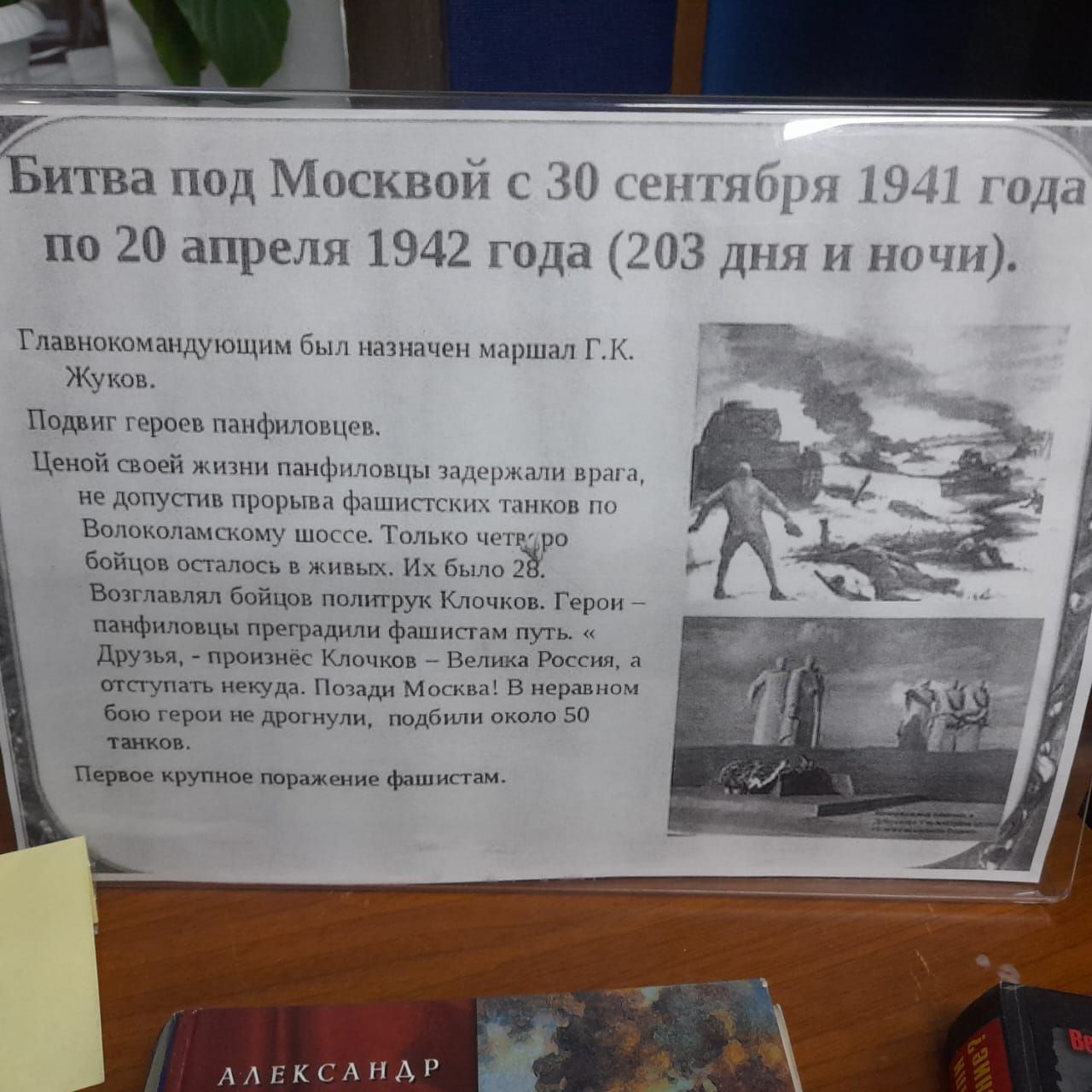 В центральной библиотеке г.Лаишево открылась книжная выставка ко Дню воинской славы