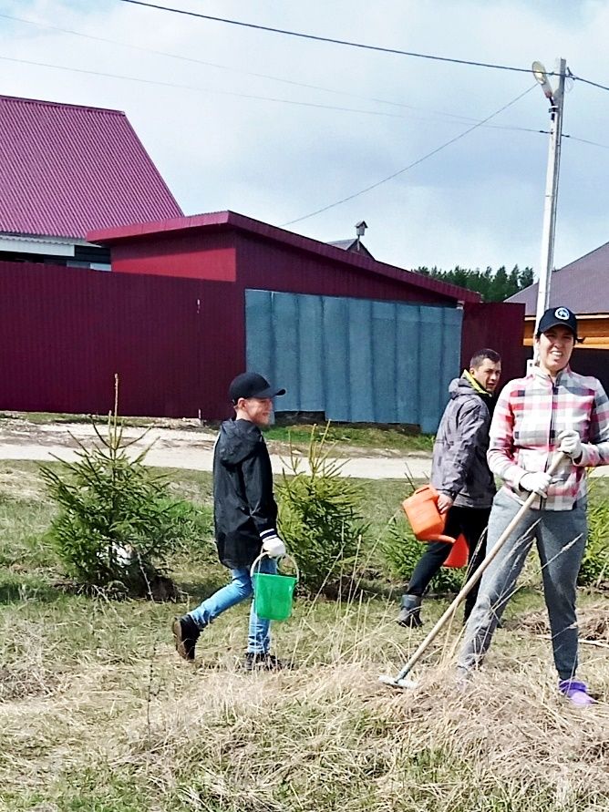 В Лаишеве ТОС "Сабантуй" организовал субботник по уборке территории