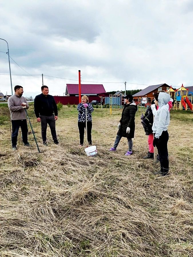 В Лаишеве ТОС "Сабантуй" организовал субботник по уборке территории