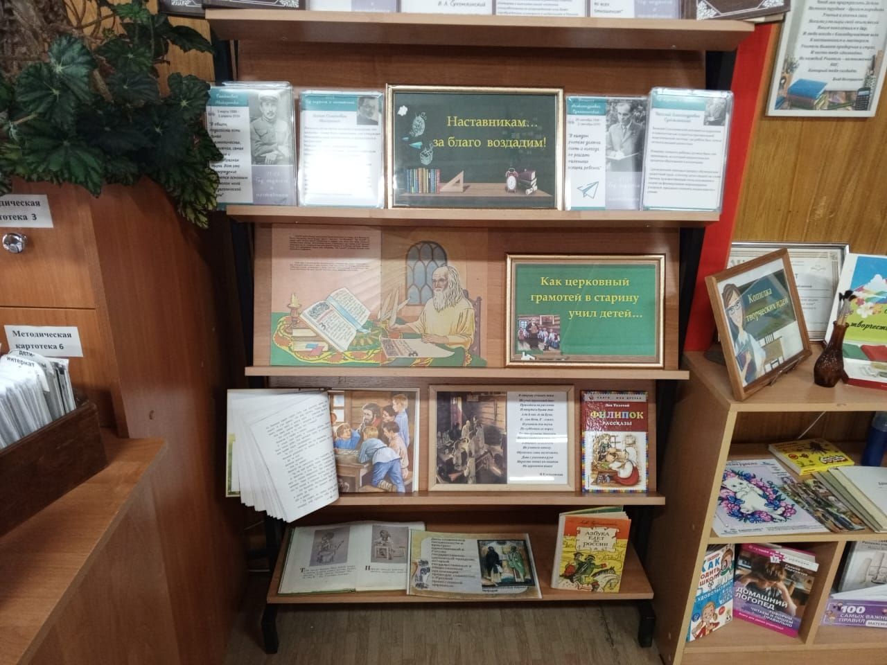 В Лаишевской детской библиотеке оформлена новая книжная выставка, посвященная Году педагога и наставника