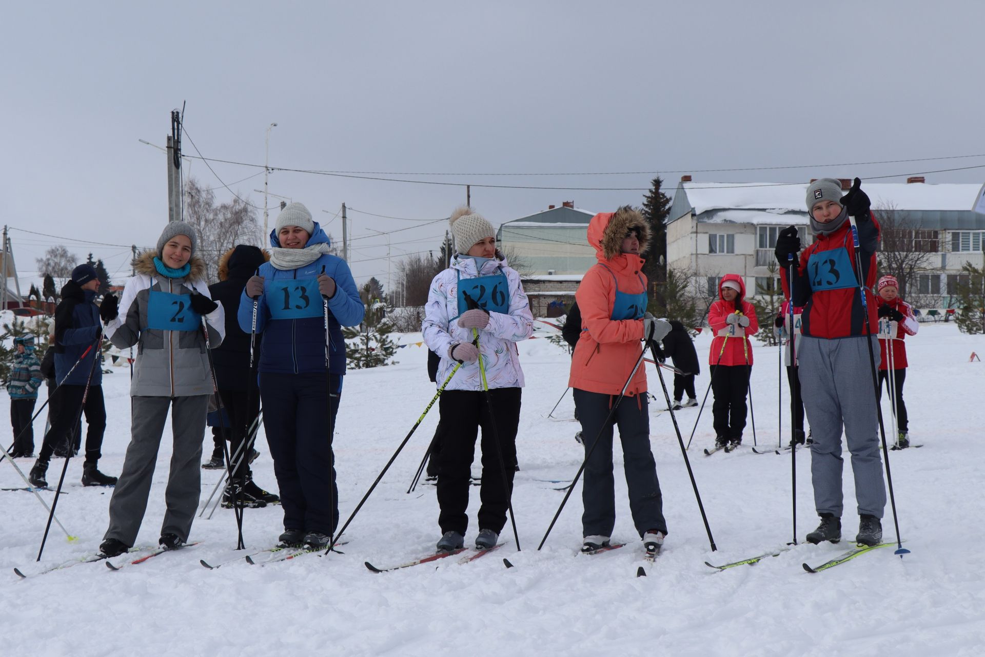 Участницы Лыжни России 2023 в Лаишево в возрасте до 35 лет