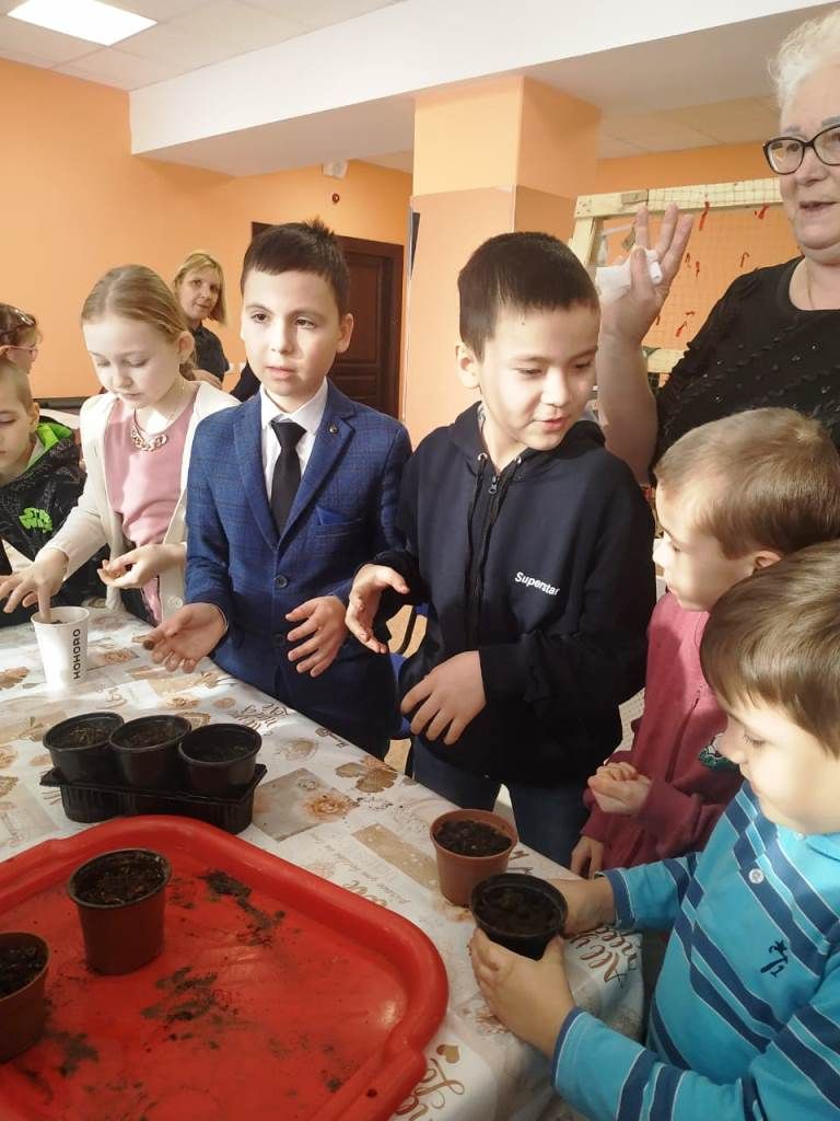 Лаишевские дети посадили семечки мандаринов для Сада поколений