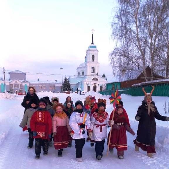 В Татарстане, в селе Никольское Лаишевского района колядовать ходили