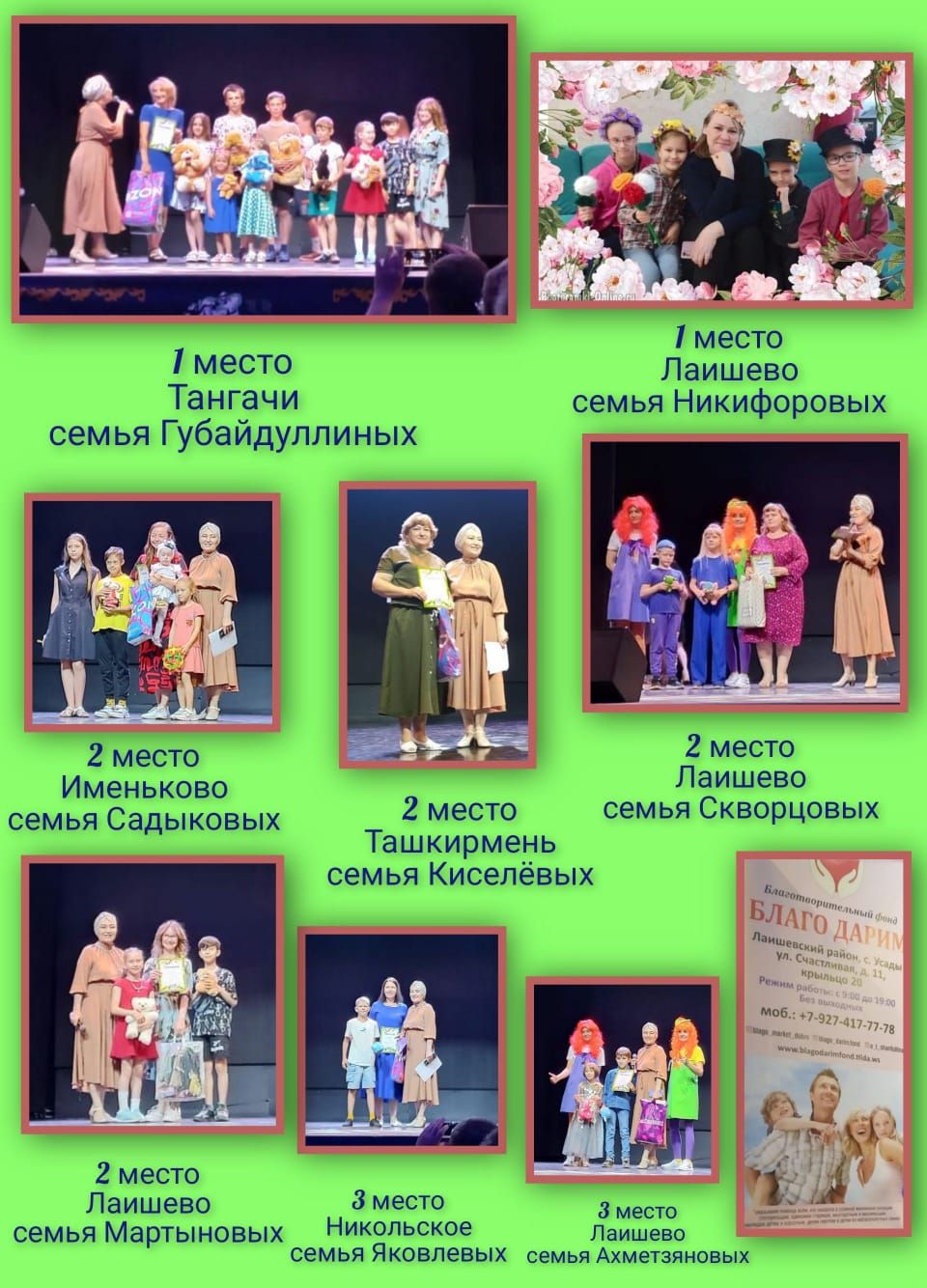 Семейные ценности на пьедестале: Вручение наград победителям конкурса «Наша дружная семья»