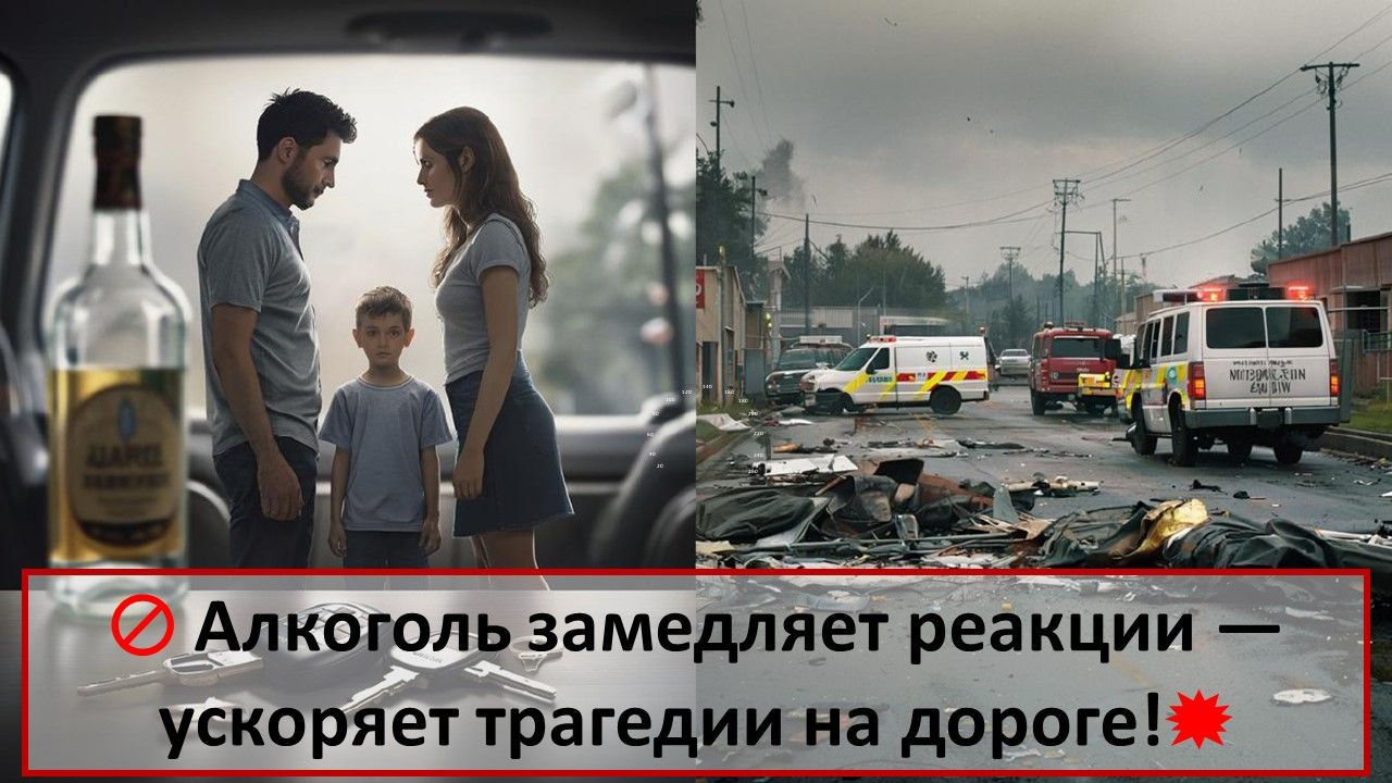 Алкоголь замедляет реакции — ускоряет трагедии на дороге