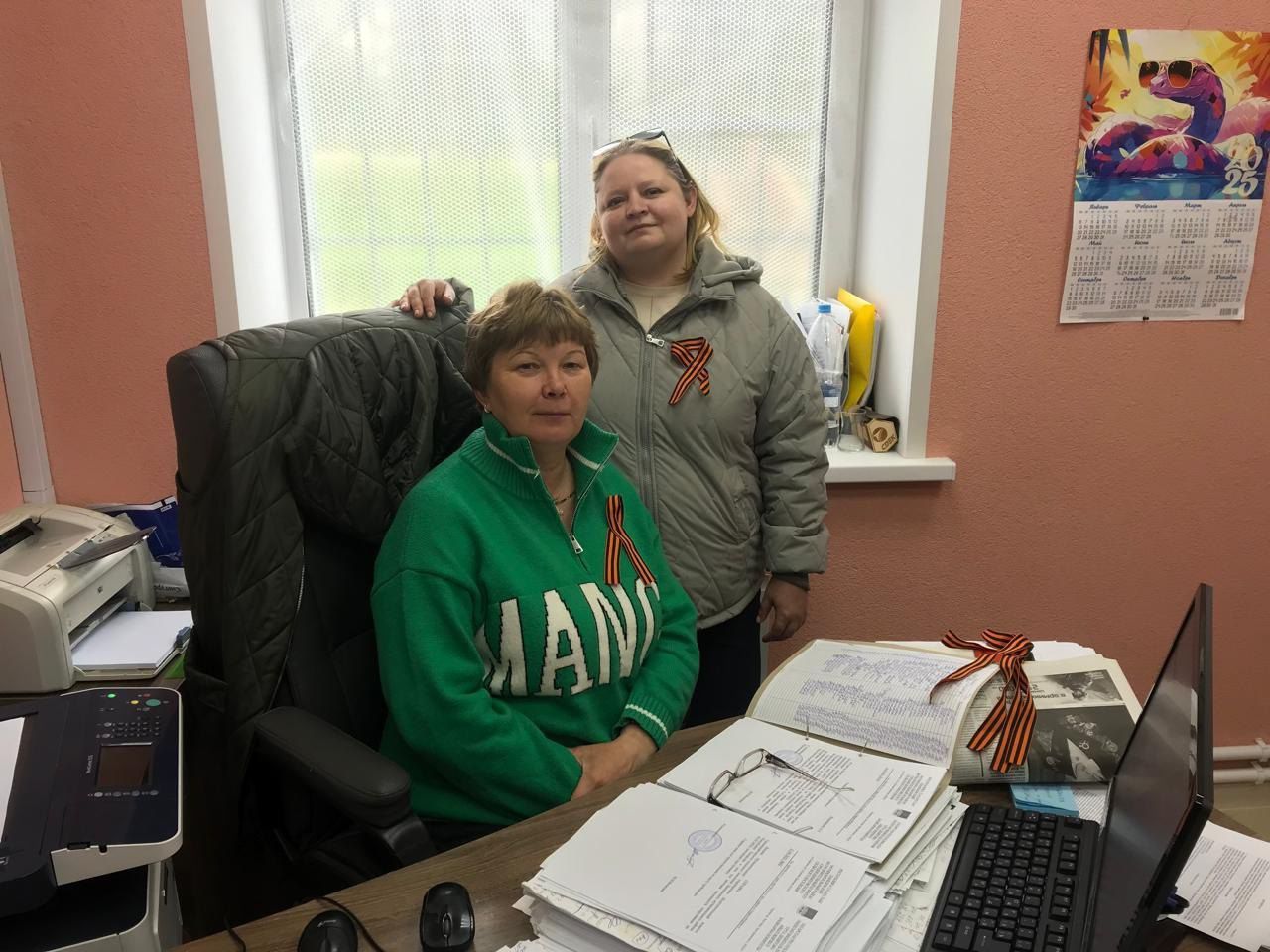 Жители села Среднее Девятово присоединились к акции Георгиевская лента