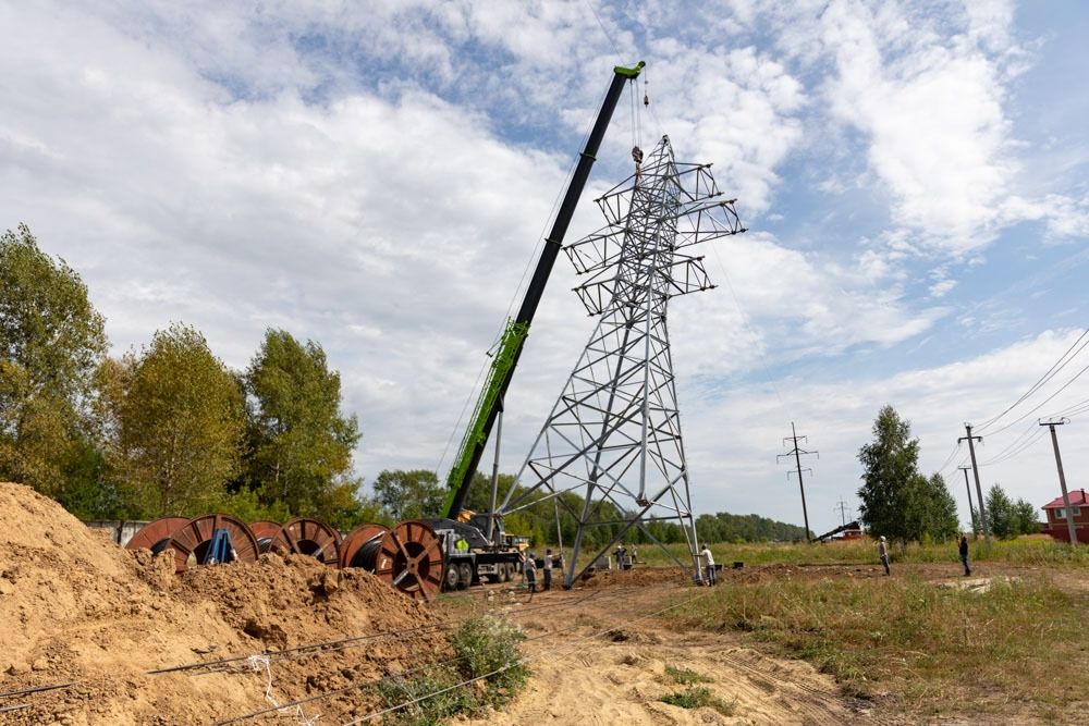 В Лаишевском районе проводится переустройство воздушной линии 110 кВ «Центральная – Аэропорт»