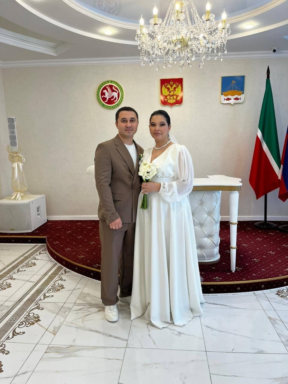 Пять пар создали семьи в красивую дату в Лаишевском районе