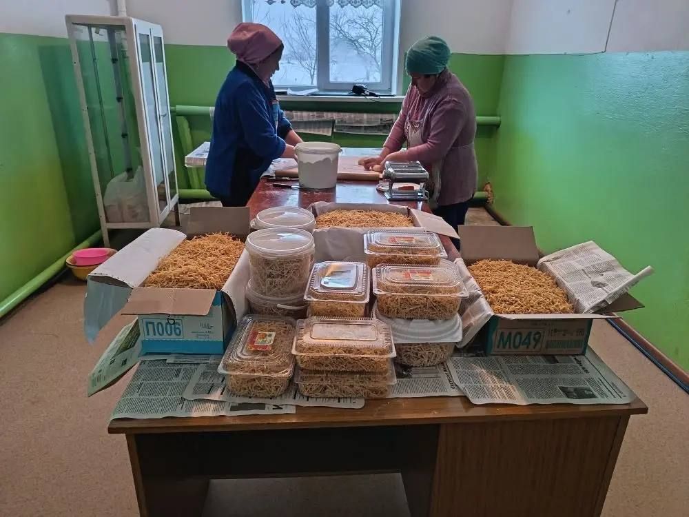 Открыт новый пункт по изготовлению домашней лапши для бойцов СВО в селе Татарские Саралы
