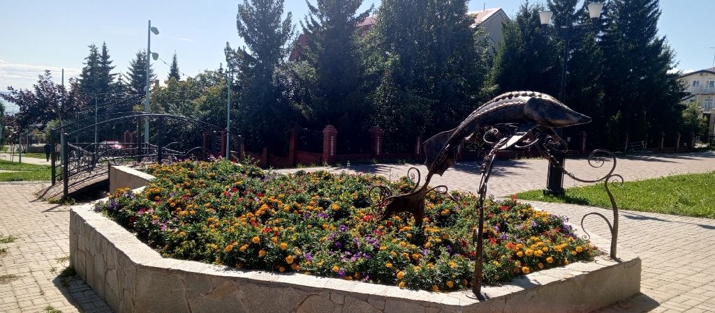 Жители Лаишево своими руками превратили город в цветущий сад