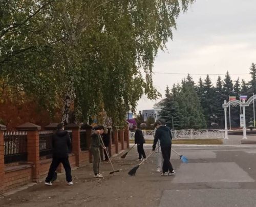 Жители Лаишева вышли на уборку городских улиц