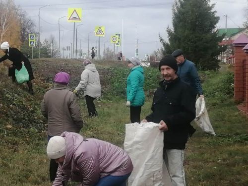 Жители Лаишева вышли на уборку городских улиц