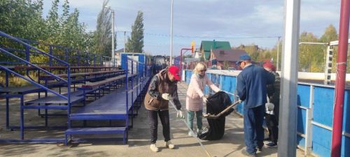 В Габишево дружно вышли на субботник