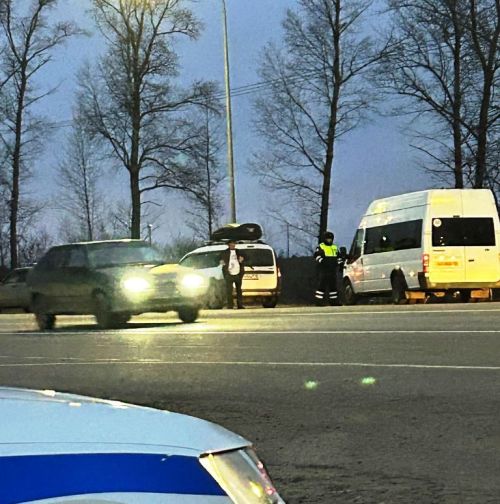 Сотрудники полиции поставили LADA Largus и автобус на спецстоянку