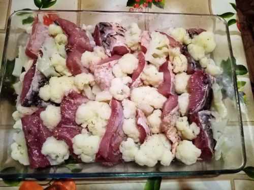 Рыбная запеканка с цветной капустой