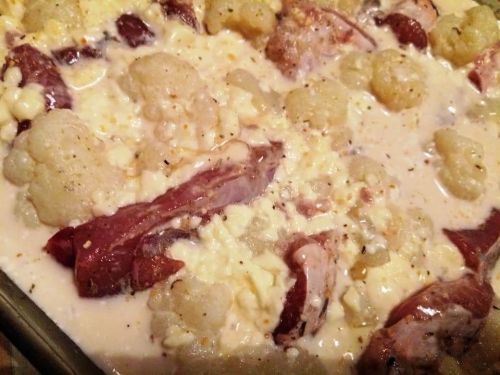 Рыбная запеканка с цветной капустой