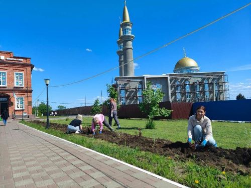 Сотрудники Управления образования Лаишевского района высадили 70 саженцев