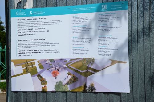 Продолжается строительство нового сквера в Лаишево по национальному проекту