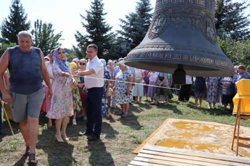 В Лаишевском районе в память об участнике СВО в селе Никольское на колокольню установили колокол