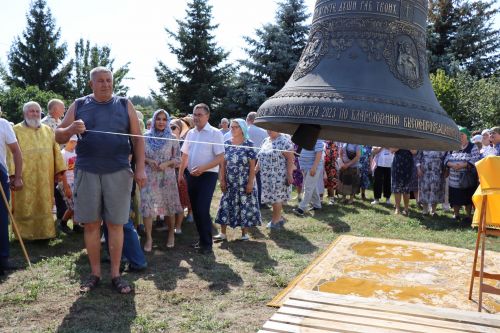 В Лаишевском районе в память об участнике СВО в селе Никольское на колокольню установили колокол