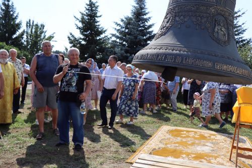 В Лаишевском районе в память об участнике СВО в селе Никольское на колокольню установили колокол