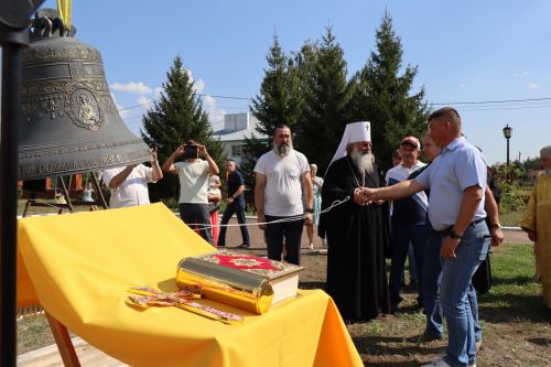 В Лаишевском районе в память об участнике СВО в селе Никольское на колокольню установили колокол