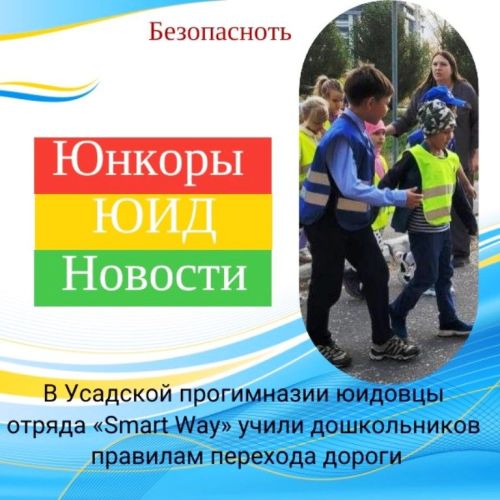 В Усадской прогимназии юидовцы отряда «Smart Way» учили дошкольников, как правильно переходить дорогу