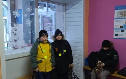 Активисты Нармонской школы агитируют за фликеры