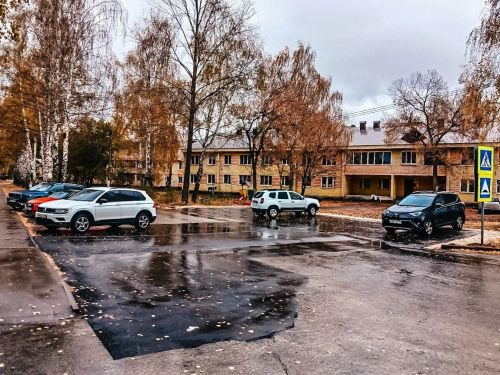 У детского сада в Габишево построили парковку