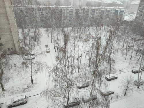 В моем городе вновь первый снег