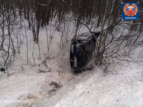 В Лаишевском районе в ДТП перевернулся автомобиль