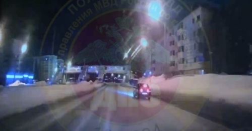 Видео запечатлело погоню за пьяным водителем