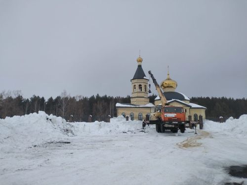 Колокол — первый голос церкви: установлен колокол Благовест на колокольне строящейся церкви в с. Среднее Девятово Лаишевского района РТ