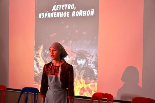 В музее г. Лаишево школьники показали постановку о детях войны Лаишевского района.