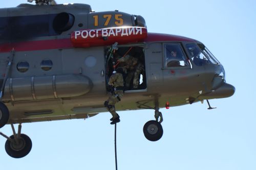 Сотрудники спецподразделений отрабатывали десантирование в Лаишевском районе Татарстана