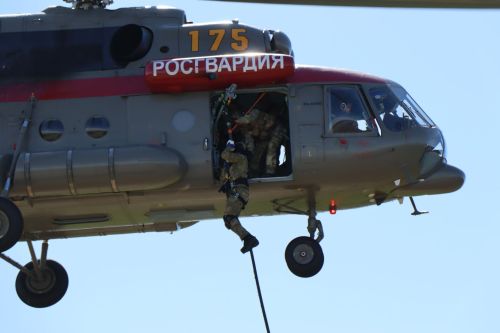 Сотрудники спецподразделений отрабатывали десантирование в Лаишевском районе Татарстана