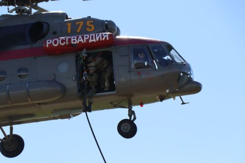 Сотрудники спецподразделений отрабатывали десантирование в Лаишевском районе Татарстана
