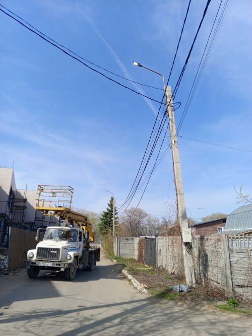 В Лаишевском районе меняют светильники уличного освещения