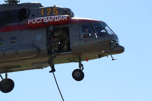 Сотрудники спецподразделений отрабатывали десантирование в Лаишевском районе Татарстана