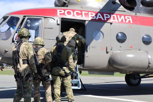 Сотрудники спецподразделений отрабатывали десантирование в Лаишевском районе Татарстана