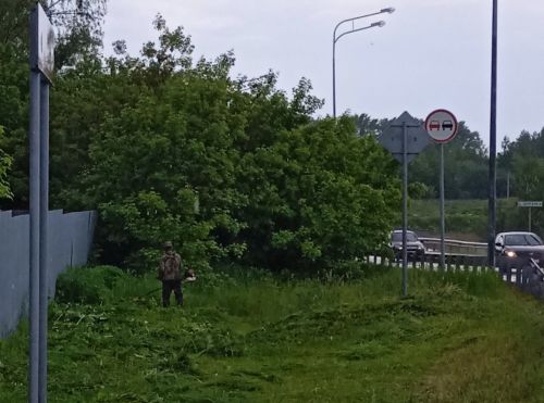 В Лаишевском районе скашивают траву вдоль дорог