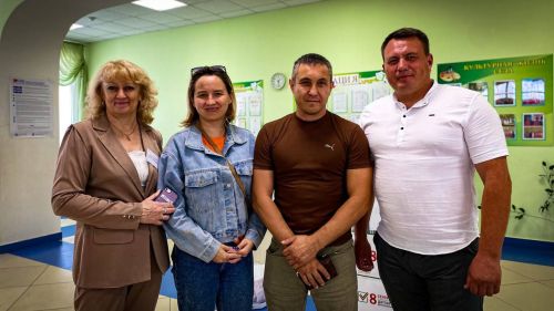 Участник специальной военной операции из села Сокуры Дмитрий Иванов проголосовал на выборах