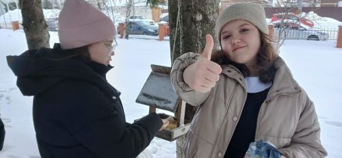 Лаеш укучылары «Кышын кошларны ашат» акциясе үткәрделәр