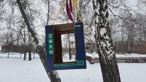 Лаишевские юные экологи организовали «столовую» для птиц