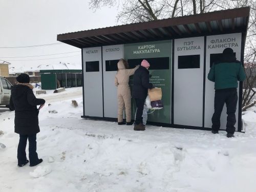 В селе Столбище Лаишевского района появилась первая площадка для раздельного сбора мусора