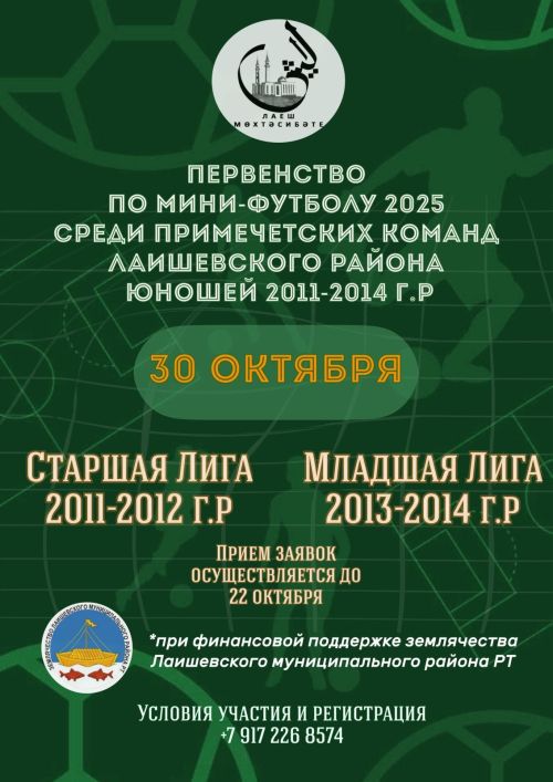 В Лаишево прошло первенство по мини-футболу среди обучающихся в мечетях